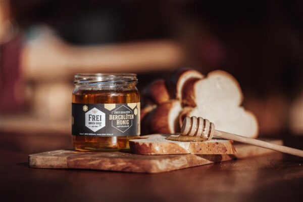 Frei`s Qualitäts-Bergblütenhonig 500gr. – Bild 2